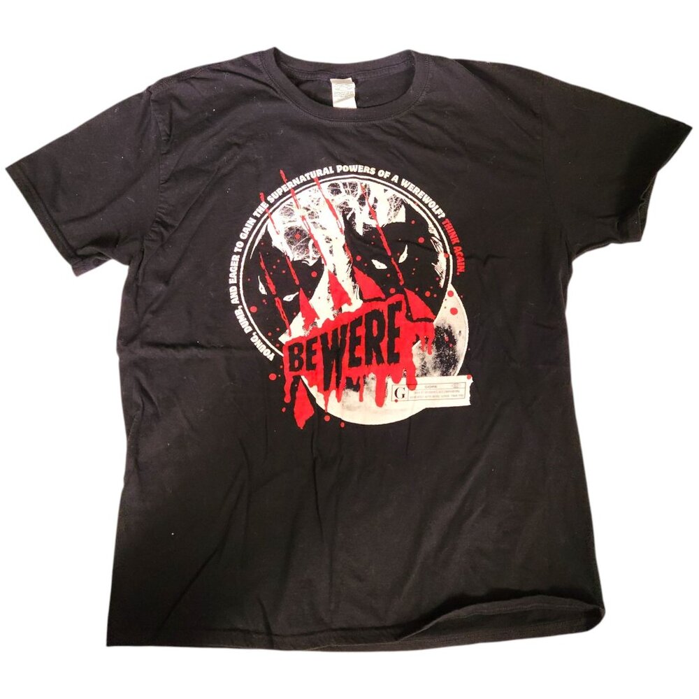BeWere Gore Werewolf Graphic T-Shirt Gildan Softstyle Black Ring Spun Cotton XL